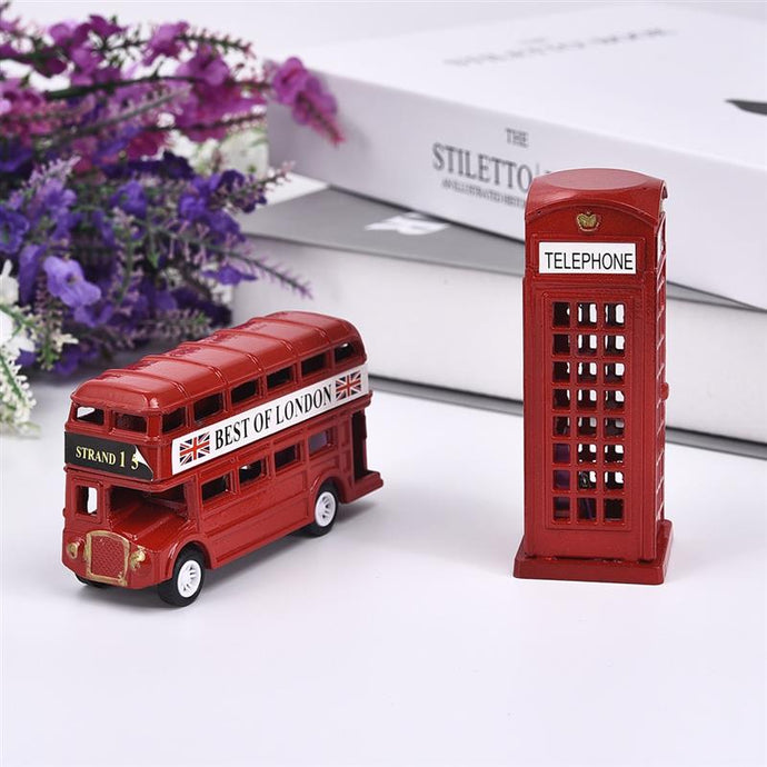 London Bus And Telephone Booth Ornaments